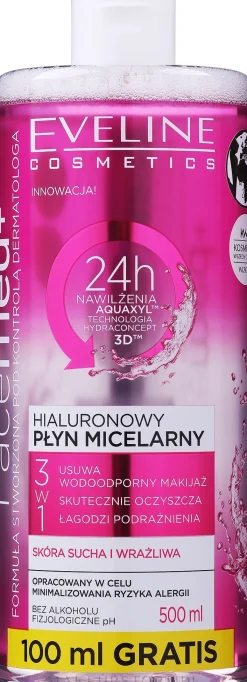 Mizellenwasser für Gesicht mit Hyaluronsäure