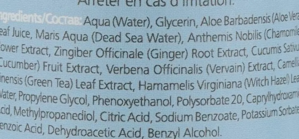 Mizellenwasser mit Mineralien aus dem Toten Meer