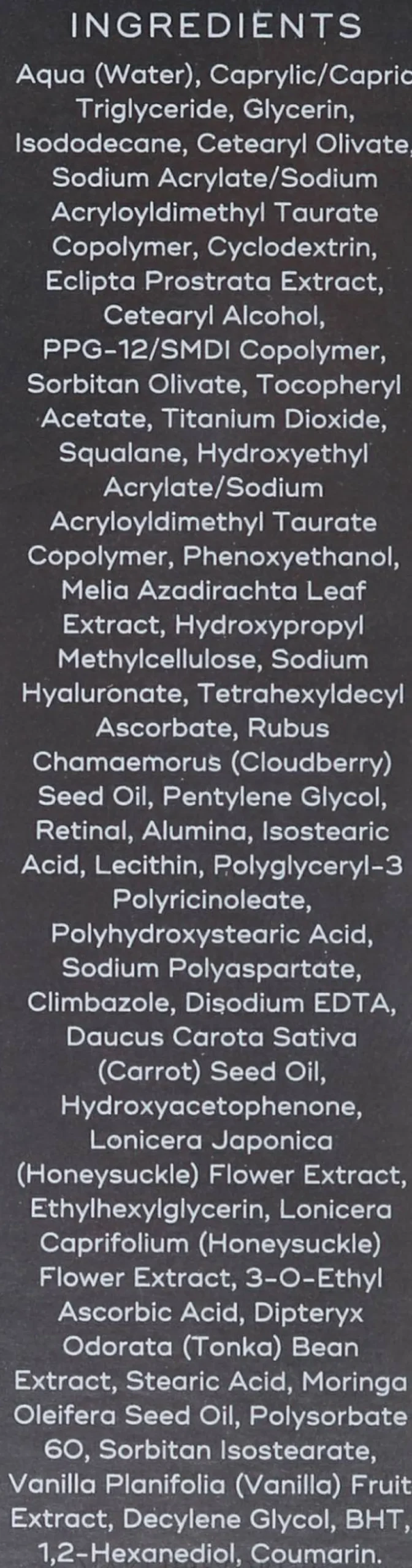 Nachtcreme-Serum für das Gesicht mit Vitamin A 0,06%