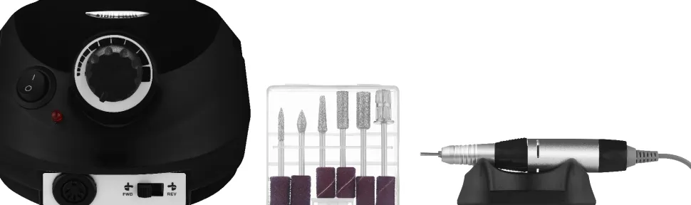 Nagelfräser 65W, Schwarz + 6 Fräser