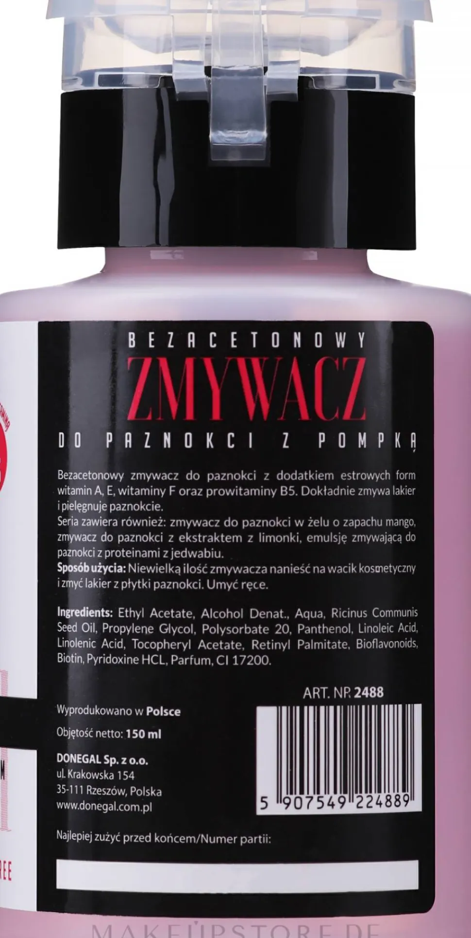 Nagellackentferner mit Pumpkopf Erdbeere acetonfrei