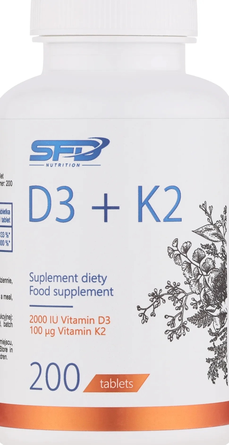Nahrungsergänzungsmittel D3 + K2