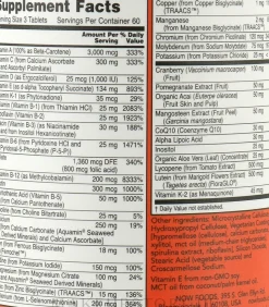 Nahrungsergänzungsmittel Eve Multivitamine und Multimineralien für Frauen mit Cranberry, Alpha-Liponsäure und Coenzym Q10 90 / 180 Tabletten