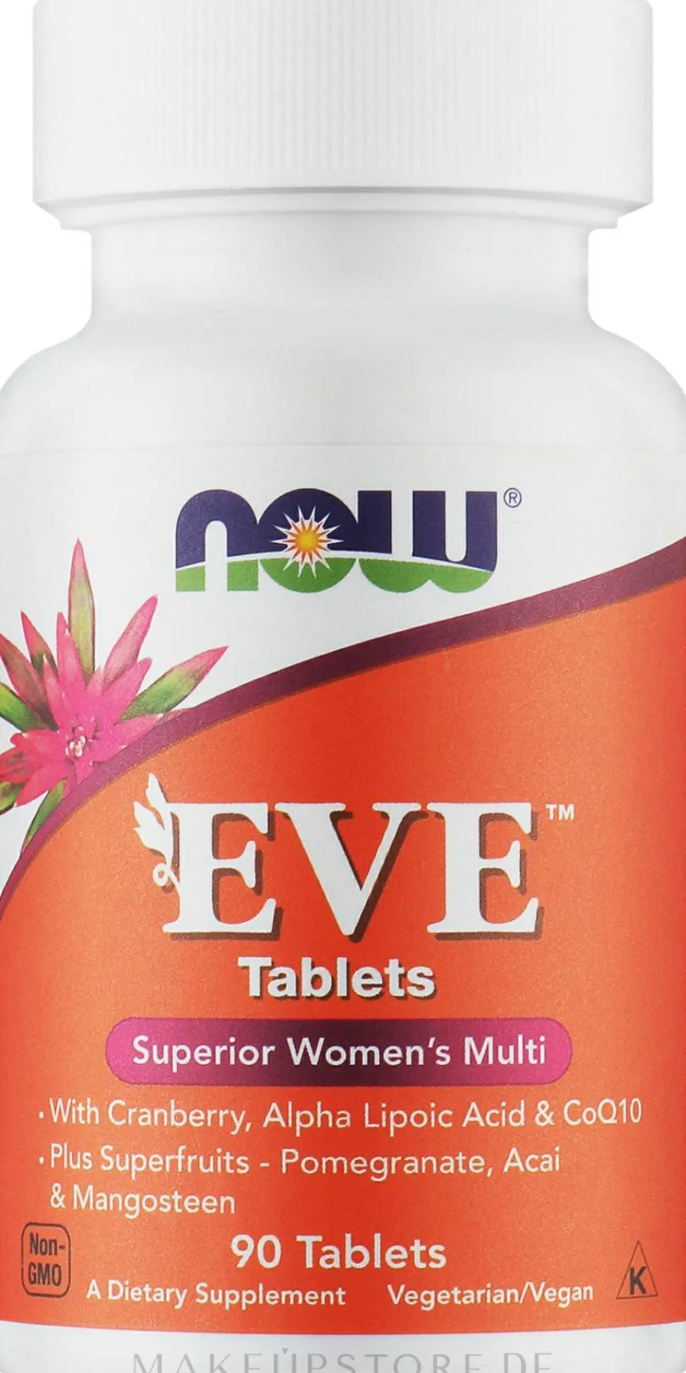 Nahrungsergänzungsmittel Eve Multivitamine und Multimineralien für Frauen mit Cranberry, Alpha-Liponsäure und Coenzym Q10 90 / 180 Tabletten