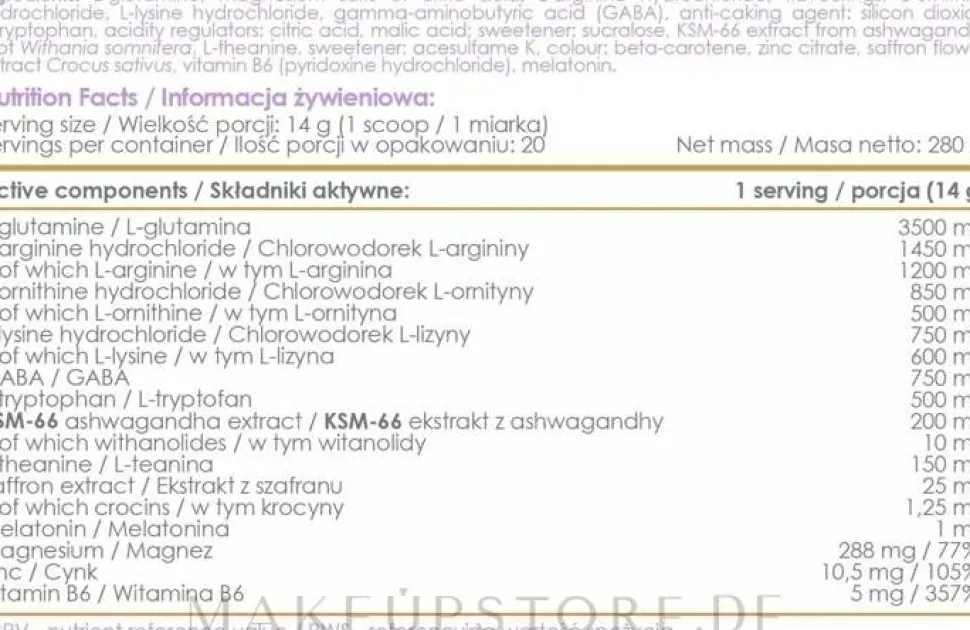 Nahrungsergänzungsmittel für den Schlaf Orange und Zitrone