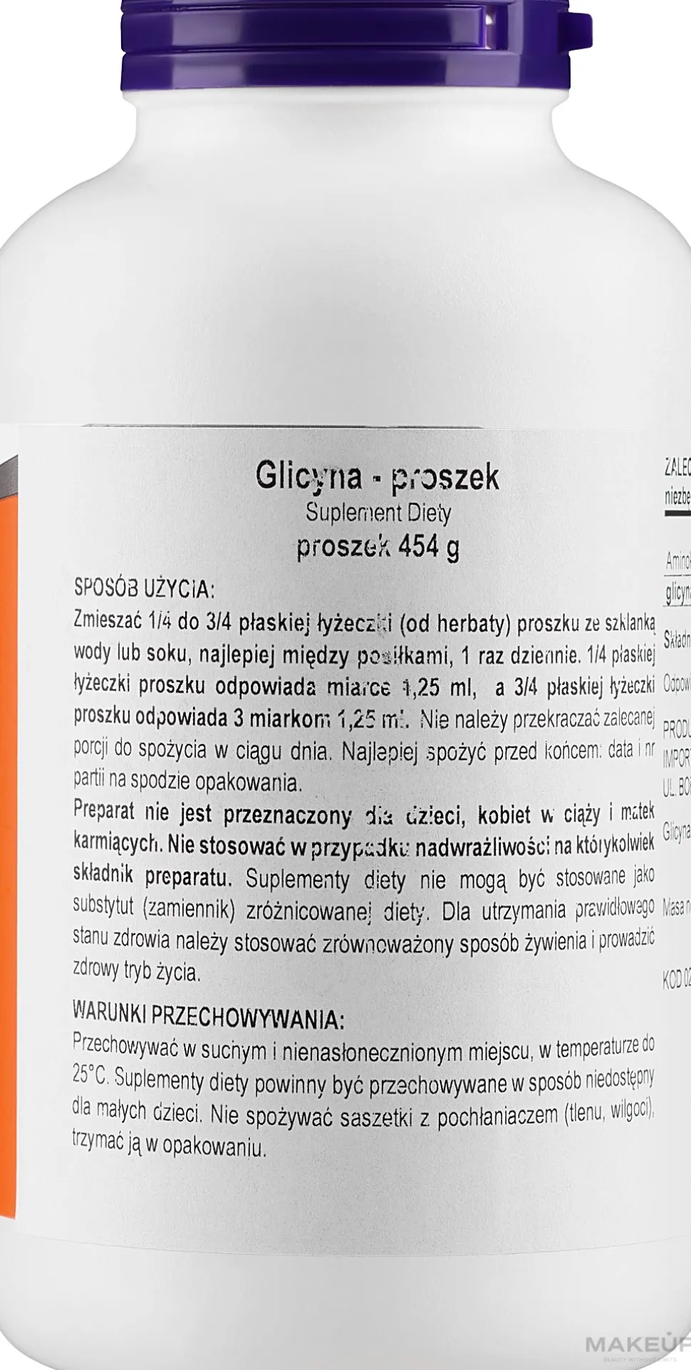 Nahrungsergänzungsmittel Glycin-Aminosäurepulver