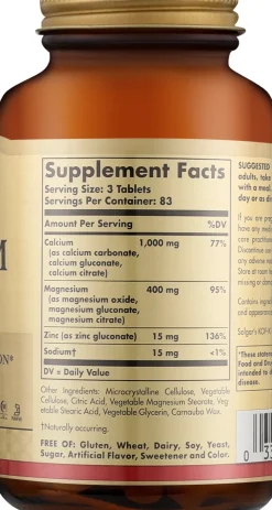Nahrungsergänzungsmittel Kalzium, Magnesium + Zink