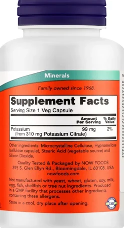 Nahrungsergänzungsmittel Kaliumcitrat 99 mg
