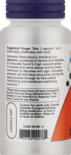 Nahrungsergänzungsmittel „L-Carnosin“, 500 mg