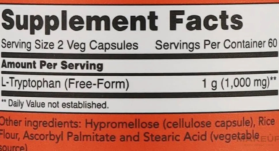 Nahrungsergänzungsmittel L-Tryptophan 500 mg