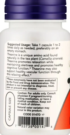 Nahrungsergänzungsmittel L-Theanin 200 mg
