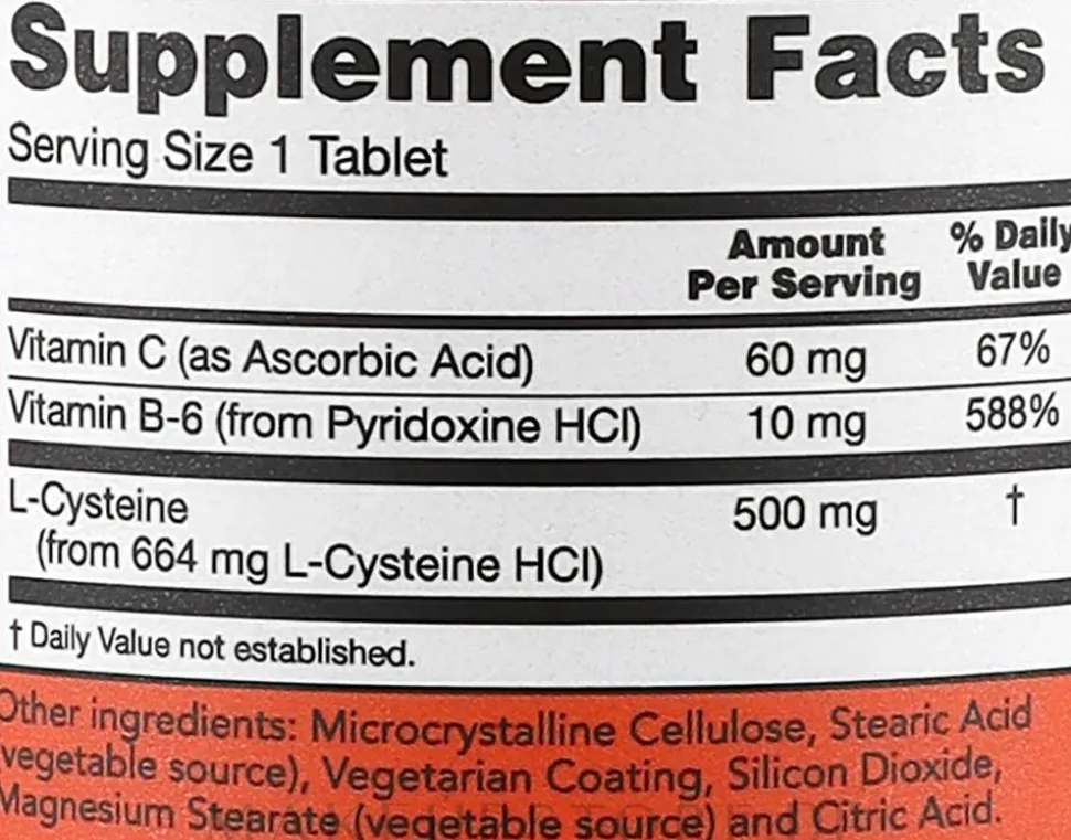 Nahrungsergänzungsmittel L-Cystein 500 mg