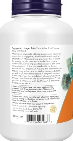 Nahrungsergänzungsmittel ‚Magnesiumglycinat‘ mit Bioperin, Kapseln