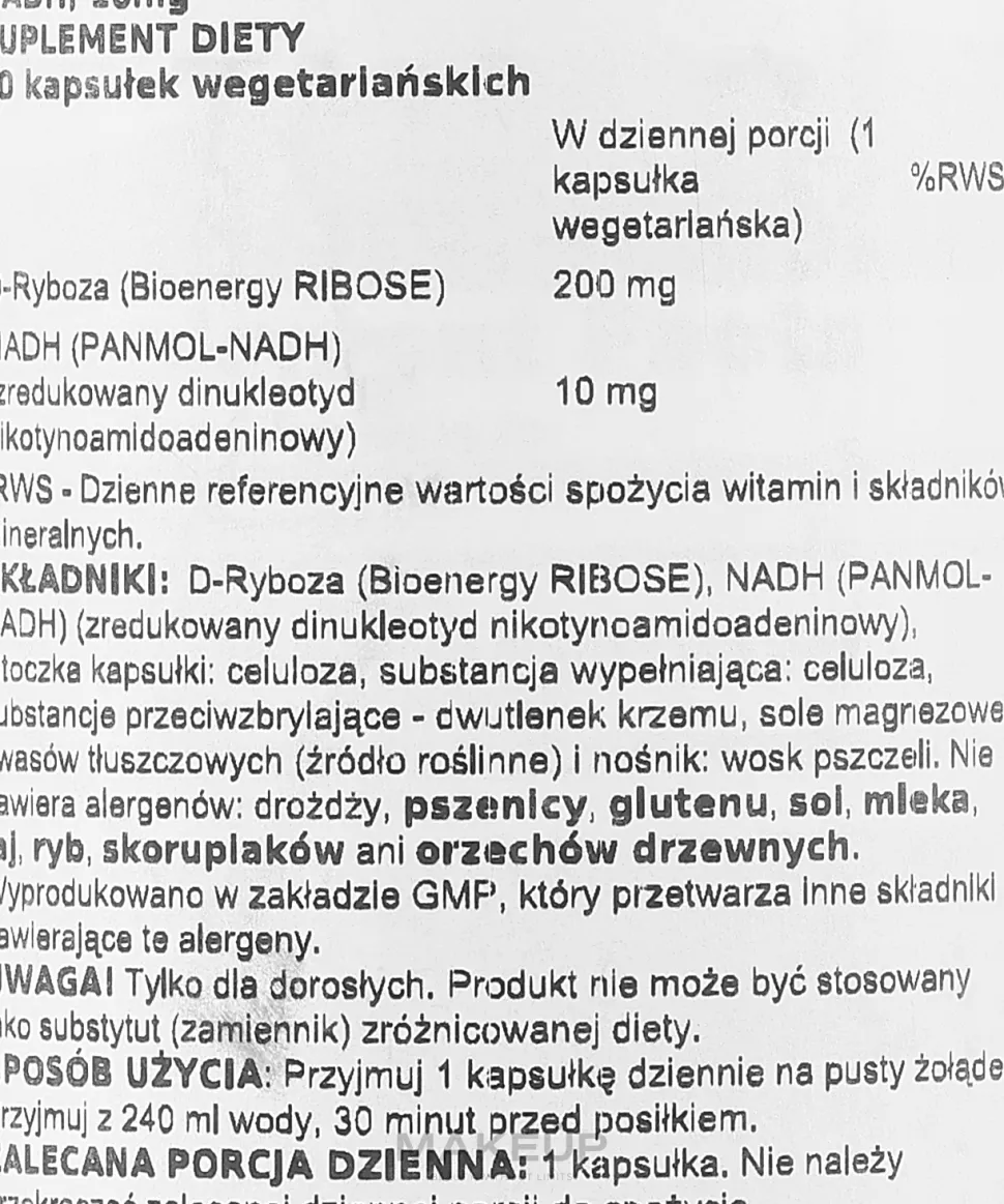 Nahrungsergänzungsmittel NADH 10 mg