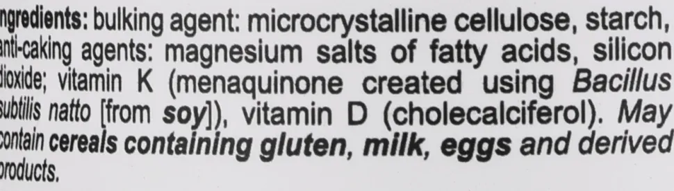 Nahrungsergänzungsmittel Vitamin D3 4000 IU + K2