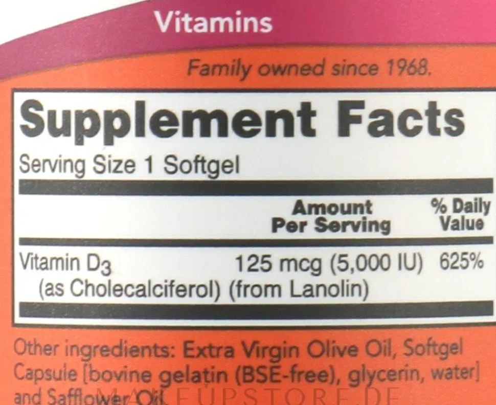 Nahrungsergänzungsmittel Vitamin D-3