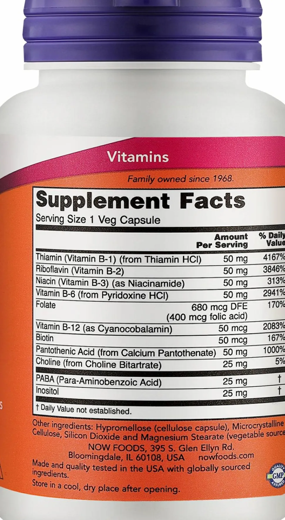 Nahrungsergänzungsmittel Vitamine B-50 in Kapseln