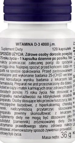 Nahrungsergänzungsmittel Vitamin D-3 4000