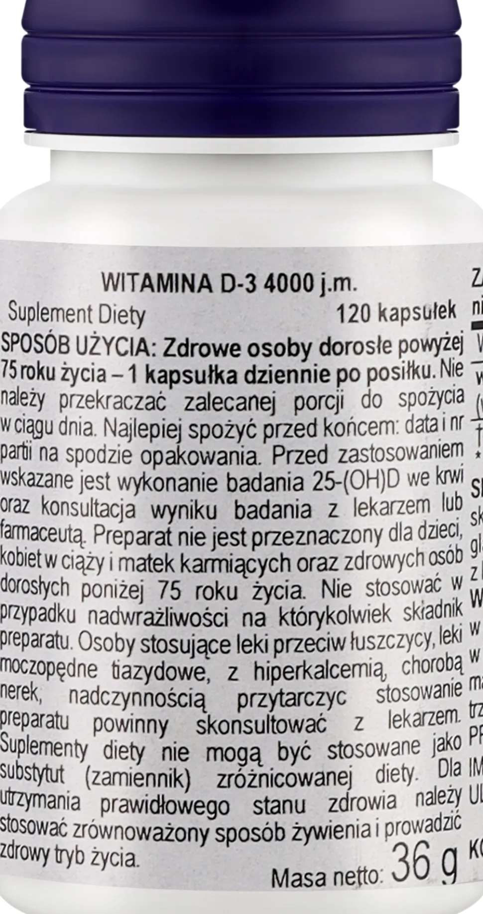 Nahrungsergänzungsmittel Vitamin D-3 4000