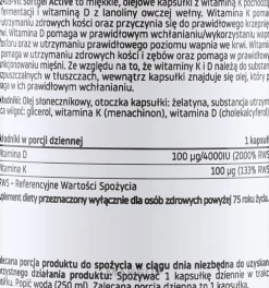 Nahrungsergänzungsmittel Vitamin K2 + D3 Kapseln