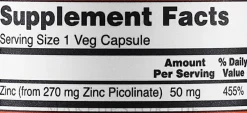 Nahrungsergänzungsmittel Zinkpicolinat 50 mg
