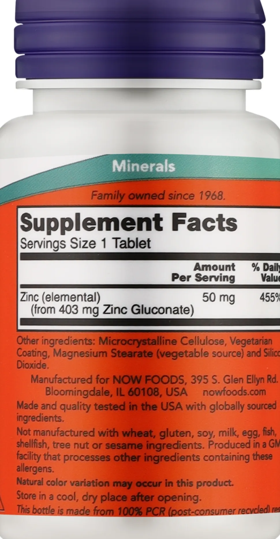 Nahrungsergänzungsmittel Zink 50 mg 100 Tabletten