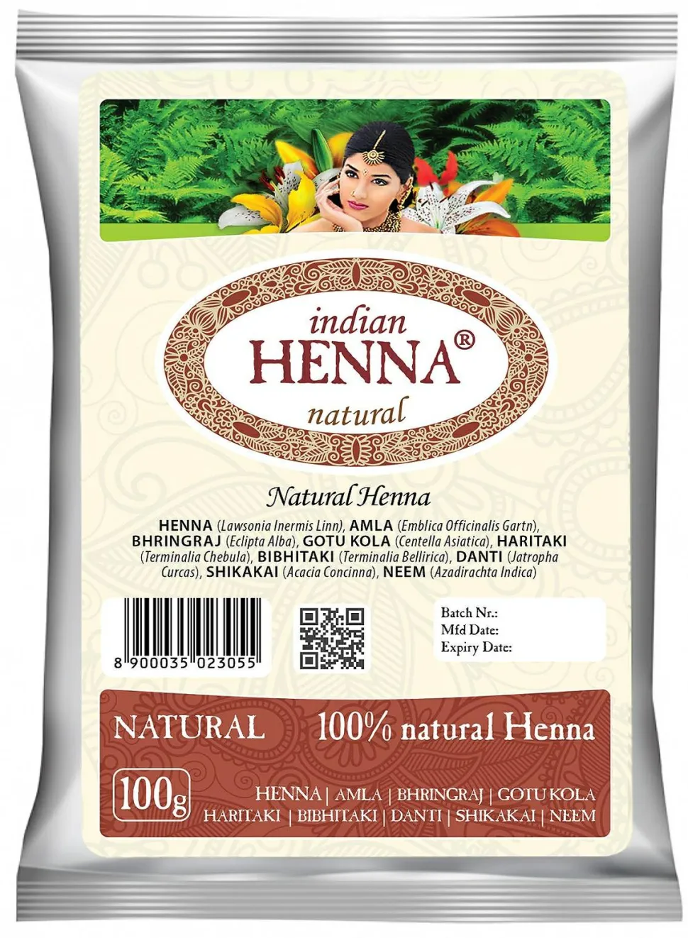 Natürliches indisches Henna