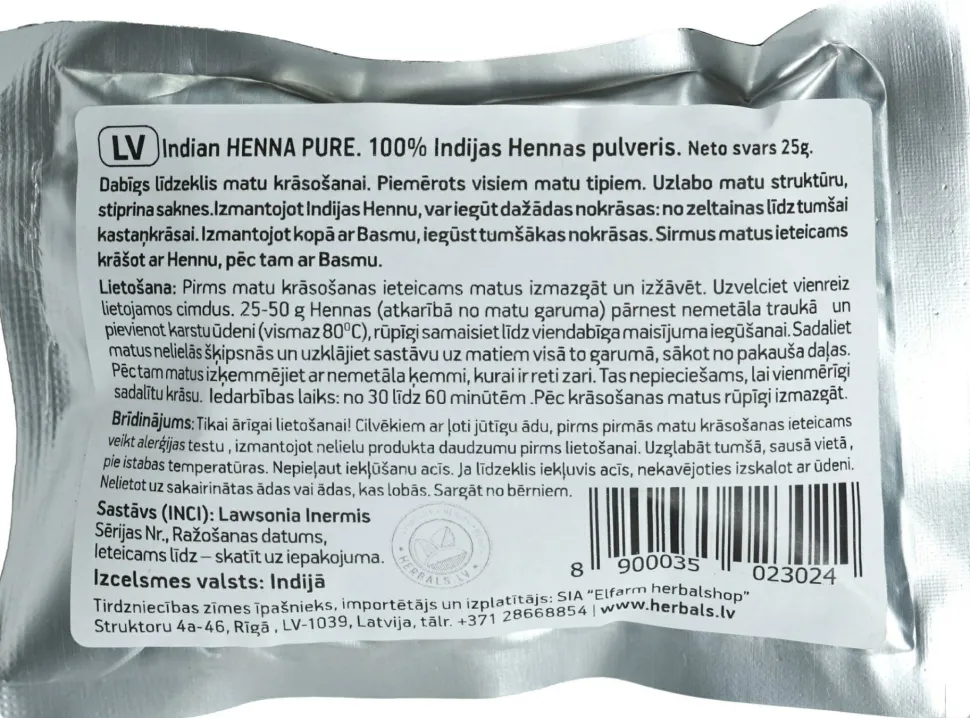 Natürliches indisches Henna