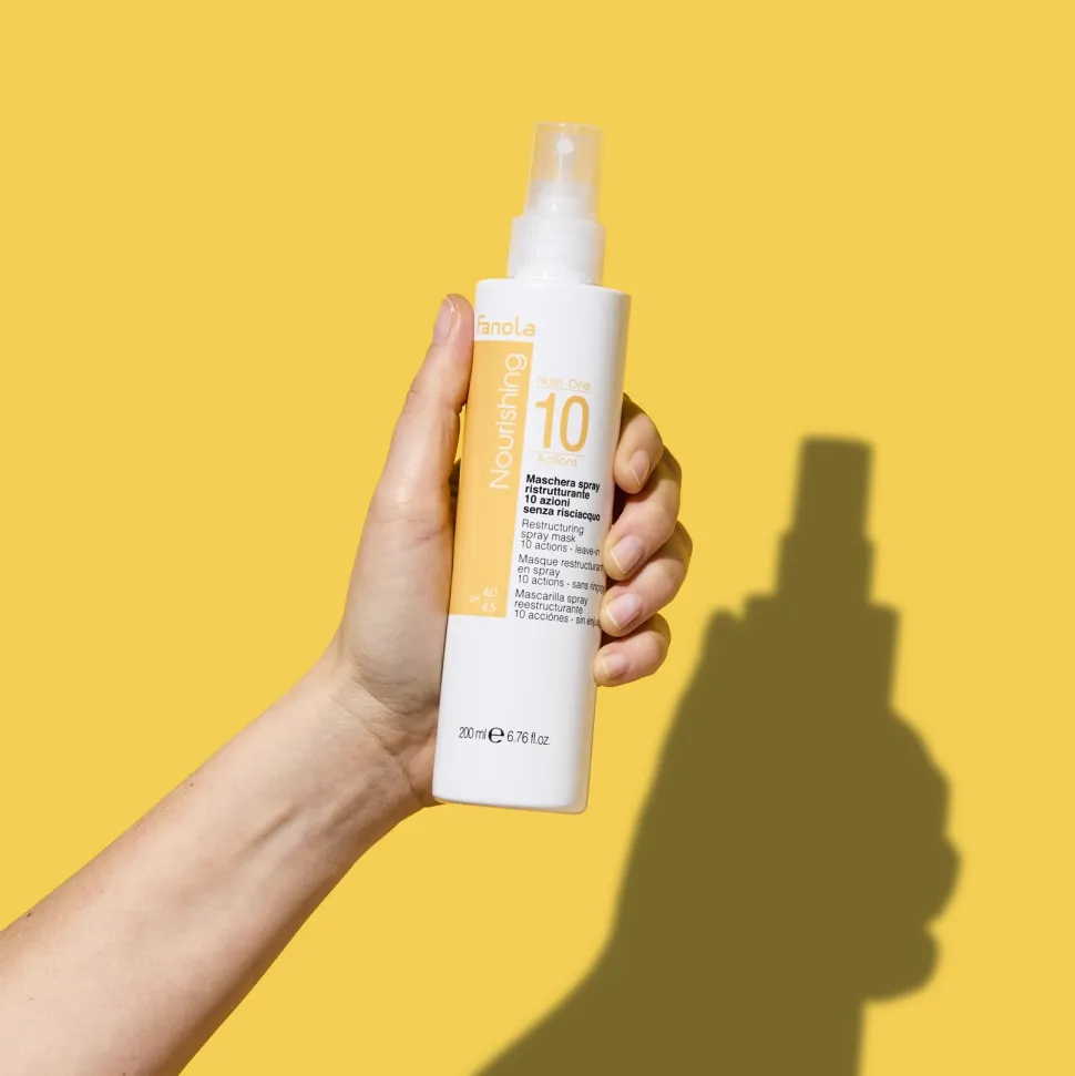 Nährende und restrukturierende Haarmaske in Sprayform ohne Ausspülen