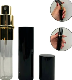 Parfümatomizer, 15 ml, schwarz-gold