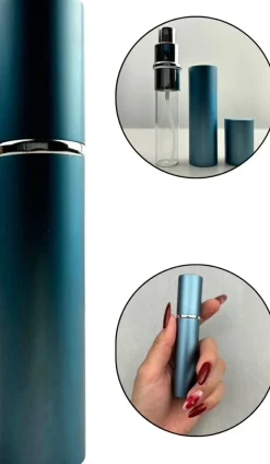 Parfümzerstäuber, 15 ml, Blau mit Silber