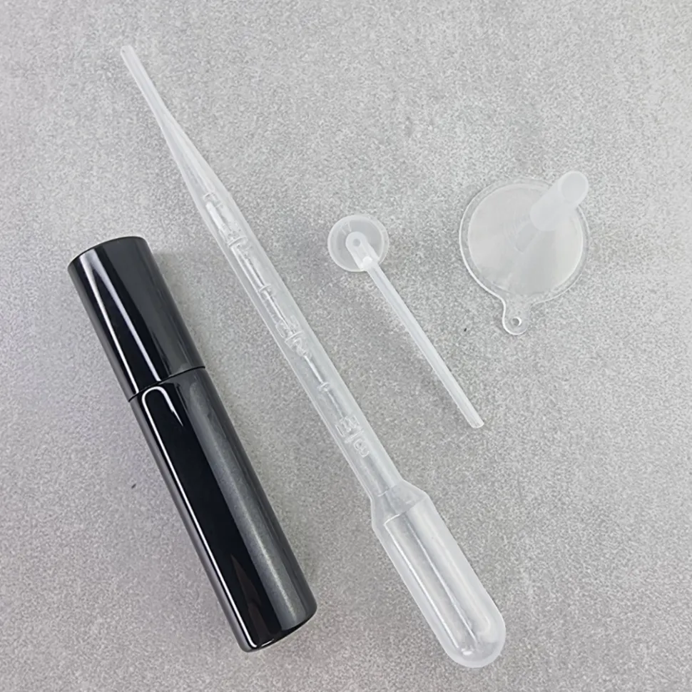 Parfümzerstäuber mit Pipette und Trichter, 10 ml, schwarz