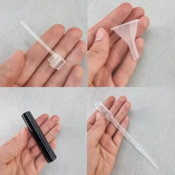 Parfümzerstäuber mit Pipette und Trichter, 10 ml, schwarz