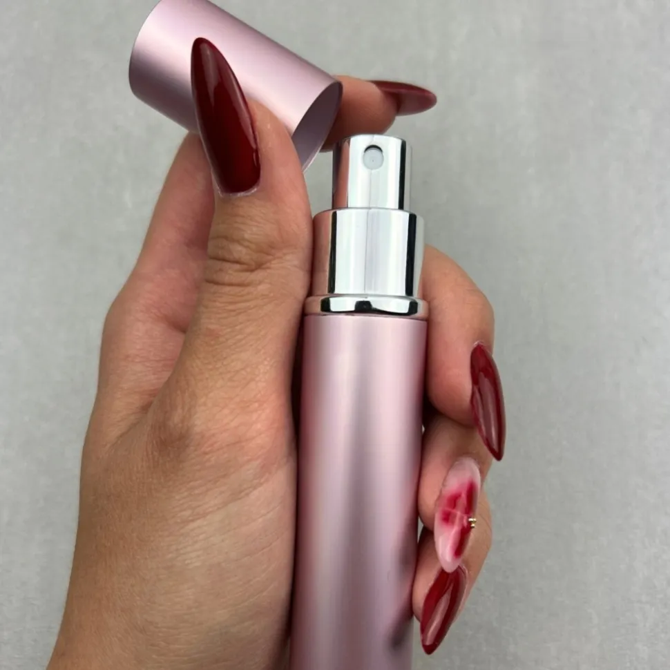 Parfümzerstäuber, 15 ml, rosa mit silbernem