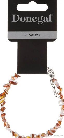 Perlenarmband 6428 weiß-braun