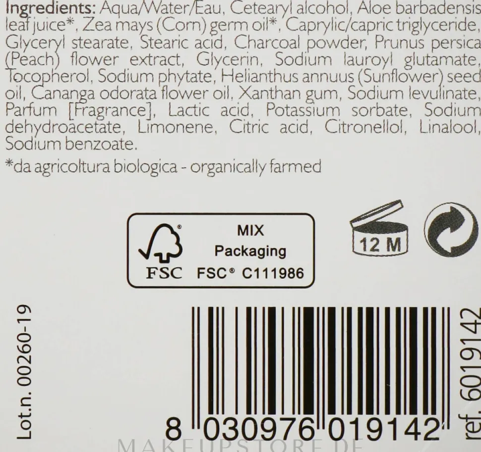 Phytorelax Laboratories Bio Phytorelax Detox Charcoal Micellar Make-Up Removing Milk
