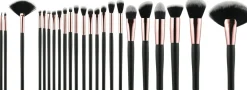 Professionelles Make-up Pinselset schwarz 24-tlg.