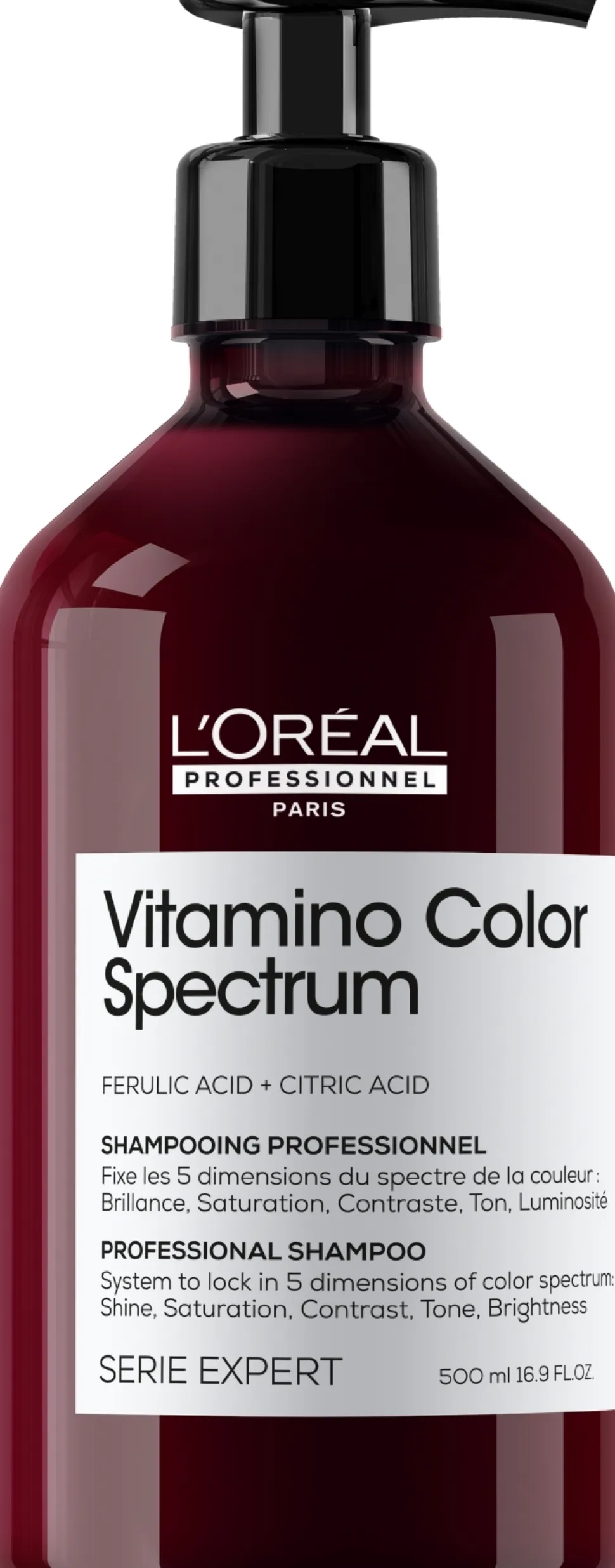 Professionelles Shampoo für strahlenden Glanz und Erhalt von 5 Dimensionen des Farbspektrums nach dem Haarefärben