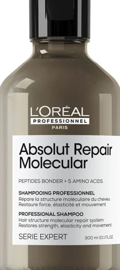 Professionelles Shampoo zur molekularen Wiederherstellung der Struktur von geschädigtem Haar