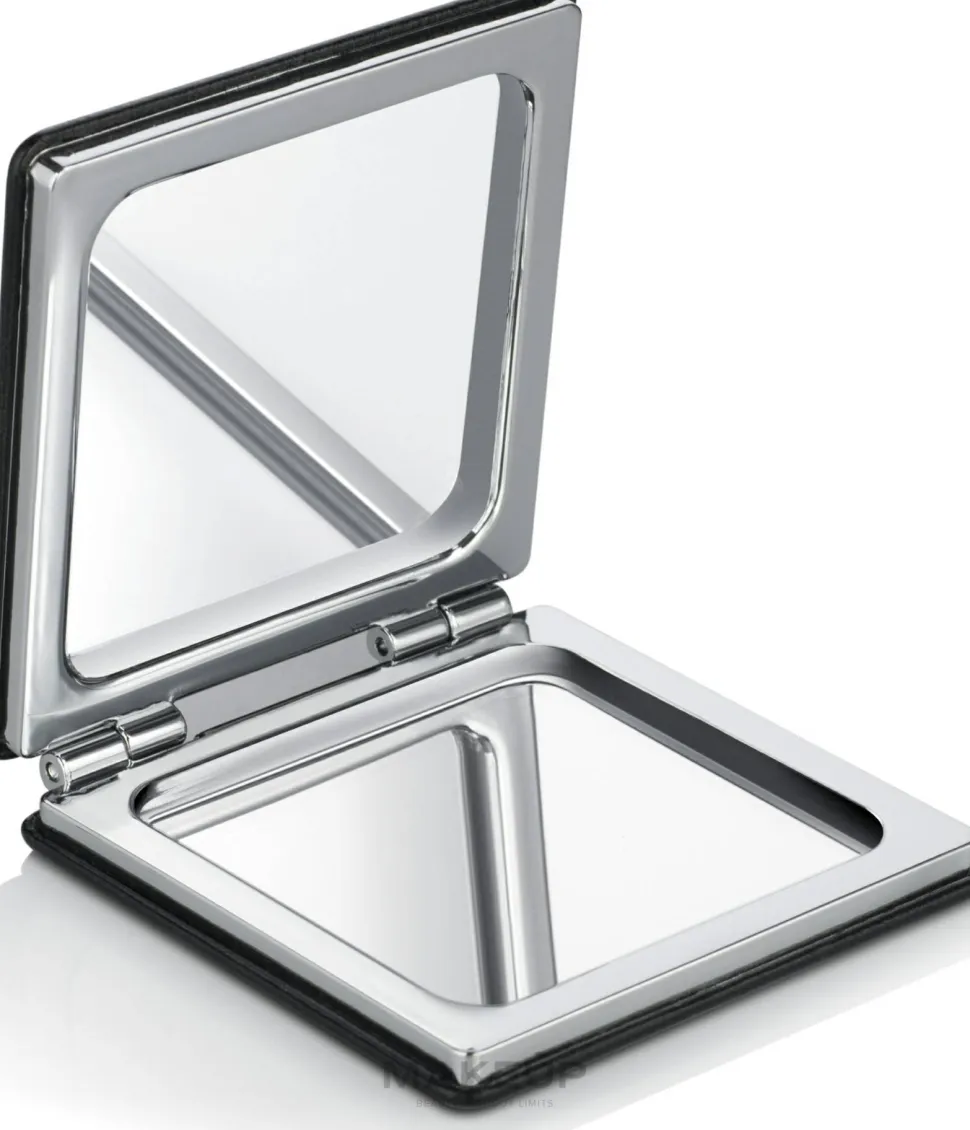 Quadratischer klappbarer Taschenspiegel schwarz