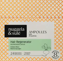 Regenerierende Haarampulle mit Maca-Pflanze