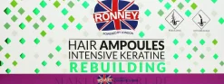 Regenerierende und feuchtigkeitsspendende Haarampullen für trockenes und strapaziertes Haar mit Keratin