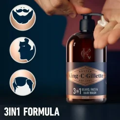 Reinigungsgel für Haare, Bart und Gesicht