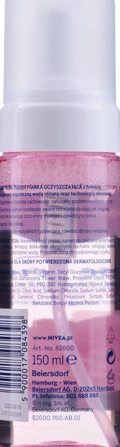 Reinigungsschaum mit Bio-Rosenwasser für das Gesicht