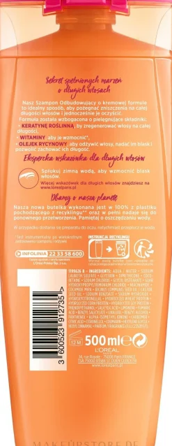 Reparierendes Aufbaushampoo für schönes, langes Haar