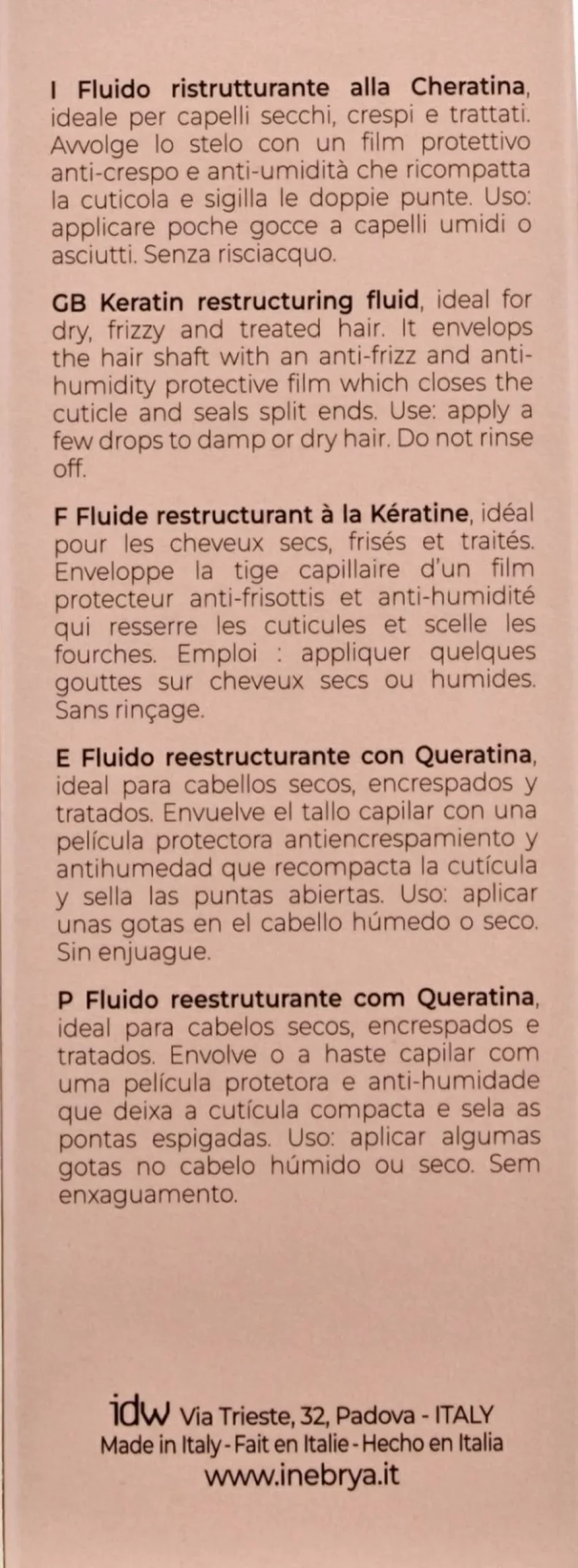 Restrukturierendes Haarfluid mit Keratin