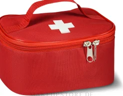 Rote Stofftasche zur Aufbewahrung von Erste-Hilfe-Artikeln 20x14x10 cm First Aid Kit
