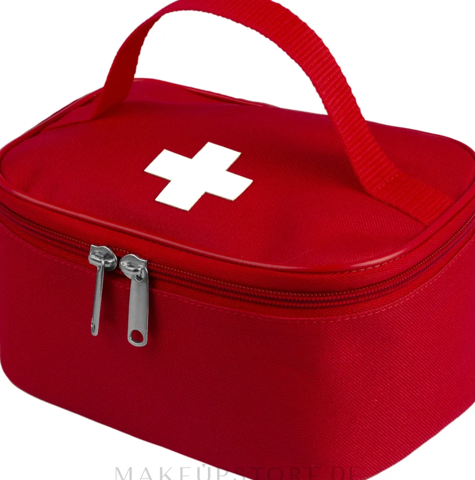 Rote Stofftasche zur Aufbewahrung von Erste-Hilfe-Artikeln 20x14x10 cm First Aid Kit