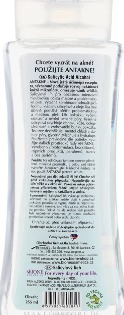 Salicylalkohol für das Gesicht mit Teebaum und Menthol