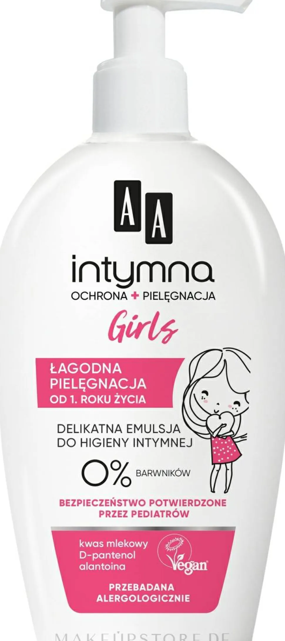 Sanfte Emulsion für die Intimhygiene für Mädchen